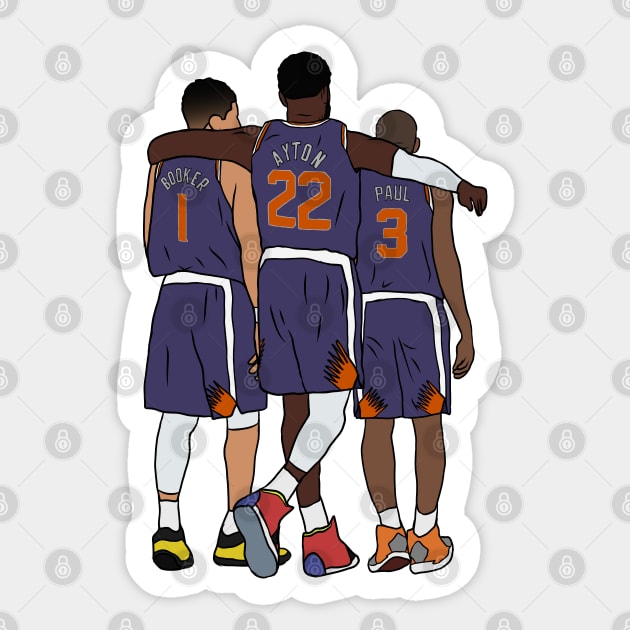 Booker, Ayton & CP3 Sticker by rattraptees